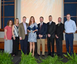 (Pictured L-R: Melanie Dimler, Tiffany Hull, Justin Lesley, Danielle McDowell, Jeff Layfield, Heath Posey, Mark Bailey and Jonathan Carter)