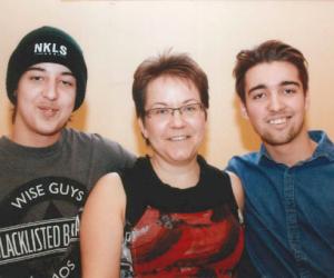 Pictured from L-R: Bibby Ste-Croix scholarship winner Etienne Matthew, his mother Sophie Bergeron and his brother. Etienne ended his pre-university education in mathematics and computer science and will begin in September at Laval University in Computer