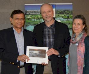 (Pictured from L-R: Jeet Radia, McWane, Vic Modic, Amerex and Beth Stewart, Cahaba River Society)