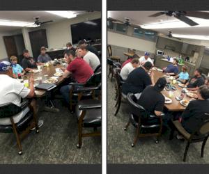 (Pictured: General Manger Mark Willett and August GM Roundtable attendees: Greg McCombs, Mason Garber, Tyler Thompson, Logan Worrall, Doris Armstrong, Chris Rodriguez, Cody Davis, and Jose Mendoza)