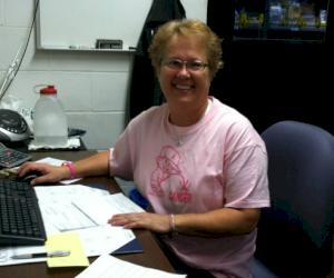 (Pictured: Clow Valve team member and breast cancer survivor Tina Mosbey)