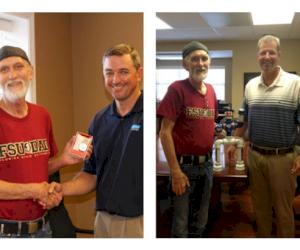 (Pictured L-R: David and Plant Manager Jon Pollard; David and Assistant General Manager Steve Johnson)