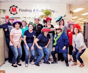 Pictured L-R back row: Molly Kindhart, Donna Ferguson, Rick Nesbit, Alana Flesner, Joyce Klingele, Pam Douglas; L-R front row Mary Kendrick, Brenda Schneider, Jennifer Pegler, Peggy Reeves, Carrie Crist