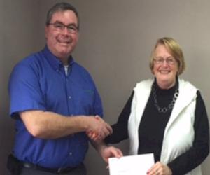 (Pictured: Mike Bowles, Kennedy Valve Environmental Engineer and Marcia Metcalfe, EMC Chair)
