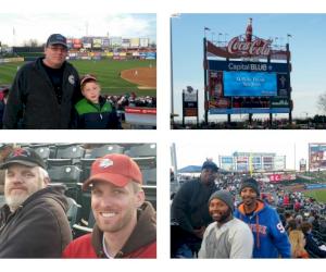 (Pictured bottom right:  Jonathan Lopez, Dishon Mosley & Tarique Johnson; top left: Matt Miller and his son; bottom left: William Romig & his brother)