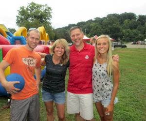 (Pictured from L-R are the winners of the relay race:  Joe Rinehart, Kim McNany, Tom McNany and Amanda Jeren)