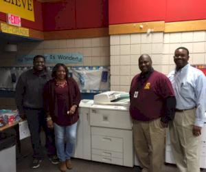 (Pictured from L-R: Edward Roberts/Tyler Union IT Manager, Wanda Elston/Cobb Elementary, Phillip Posey/Cobb Elementary and Jerome McQueen/Tyler Union Environmental Manager)